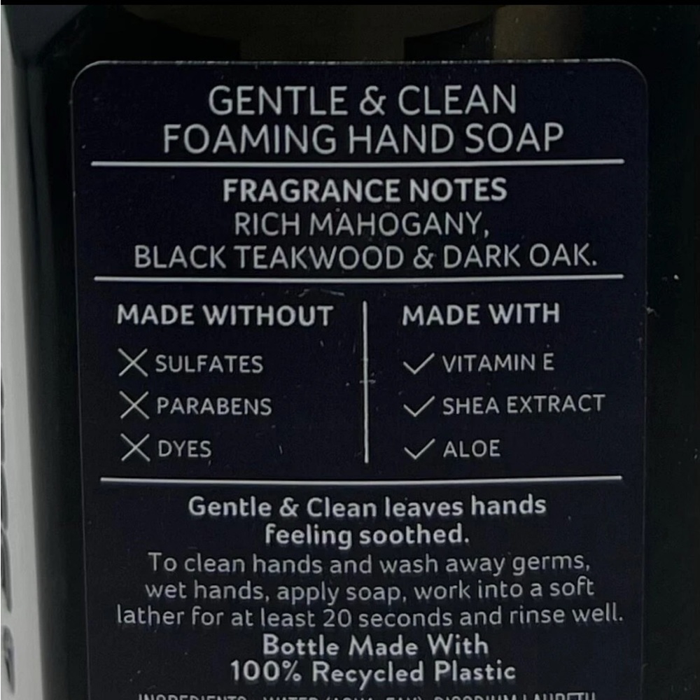 BBW Mahogany Teakwood Foaming Hand Soap - New 3pc Set - Picture 4 of 7